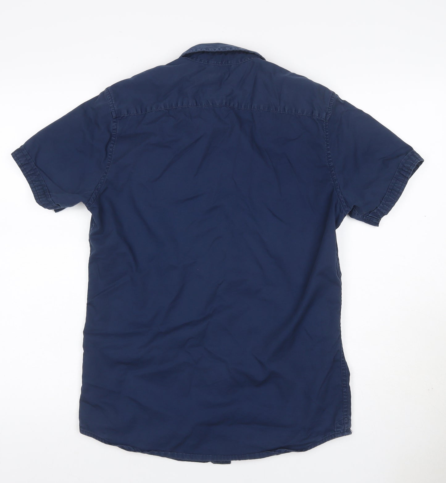 Levi's Men's Blue S Short Sleeve Button-Up Utility Pocket Shirt