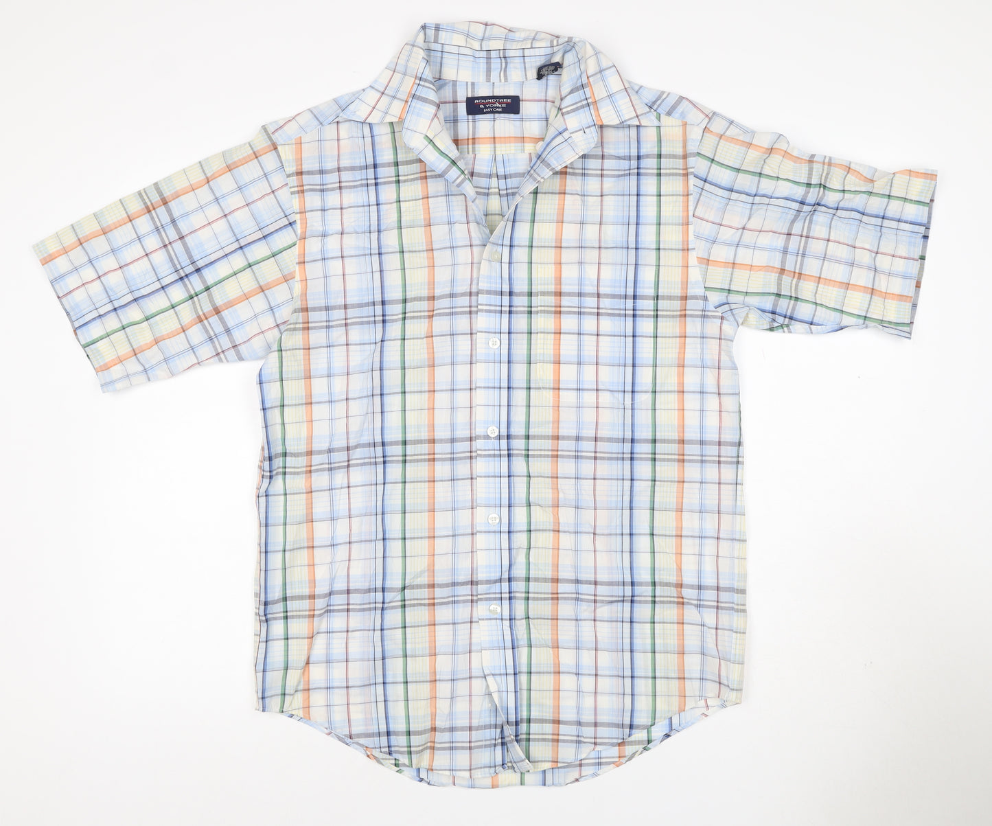 Roundtree & Yorke Men’s Multicoloured Check Cotton Blend Shirt Size S