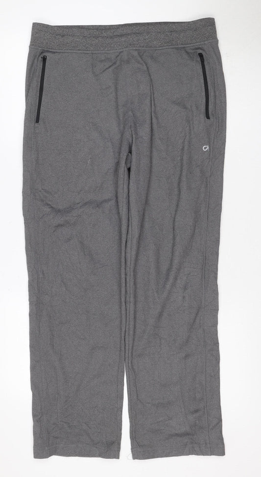 GapFit Men’s Grey M Jogger Track Pants Zip Pockets gDry