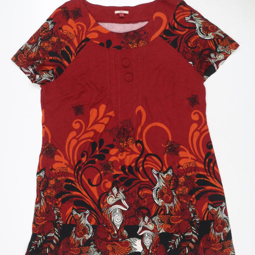 Joe Browns Women Multicoloured UK 18 Knee Length Shift Floral Dress
