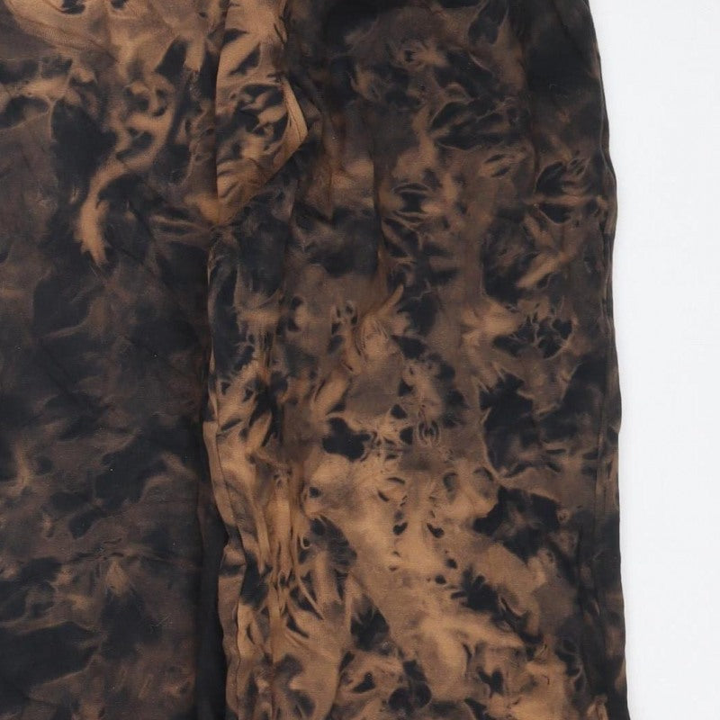 Motel Women’s Brown Tie Dye Jogger Trousers XS Elastic Waist Pockets
