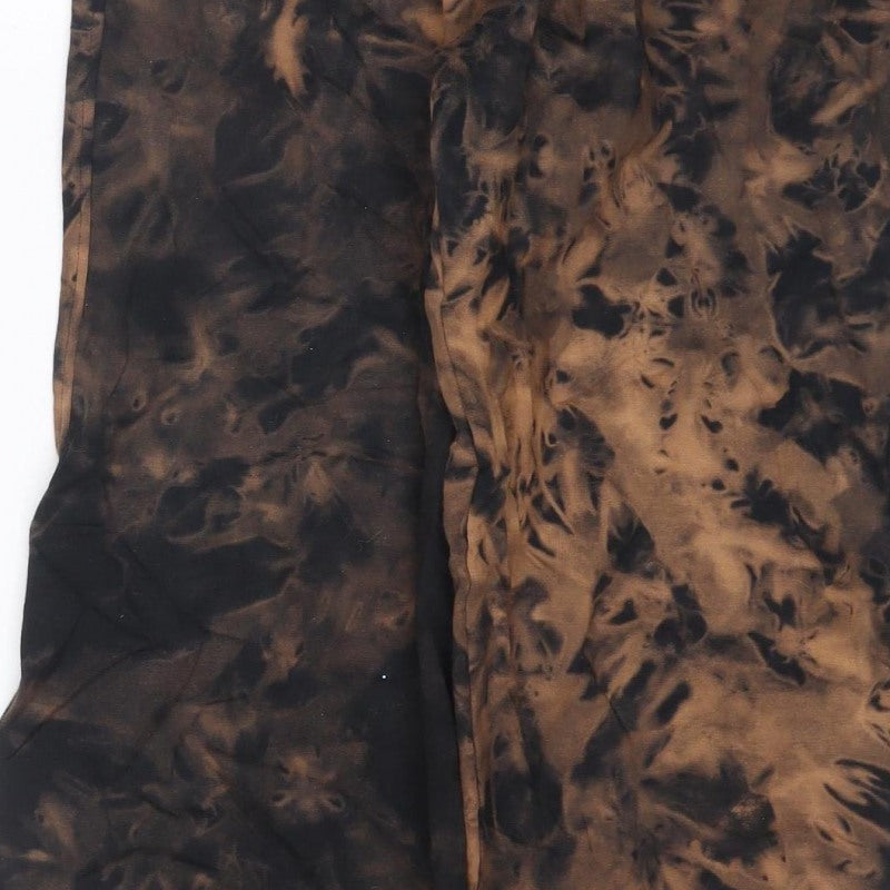 Motel Women’s Brown Tie Dye Jogger Trousers XS Elastic Waist Pockets