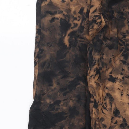 Motel Women’s Brown Tie Dye Jogger Trousers XS Elastic Waist Pockets