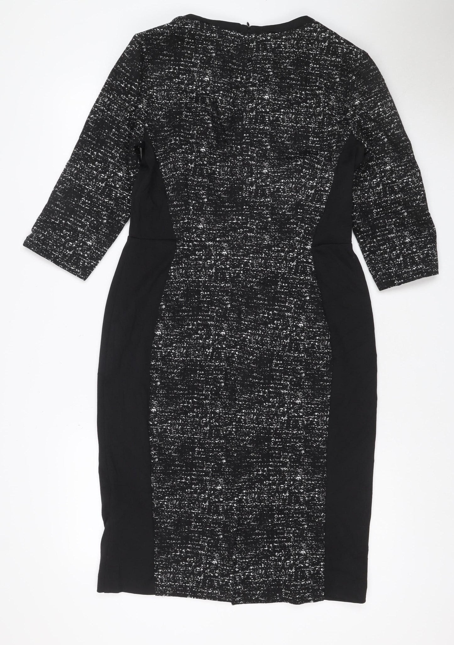 The Collection Debenhams Women Black UK 14 Long Sheath Zip Dress