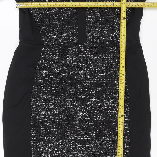 The Collection Debenhams Women Black UK 14 Long Sheath Zip Dress