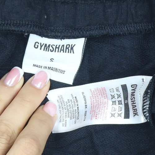 Gymshark Men’s Black S Jogger Track Pants Elastic Waist Zip Pocket