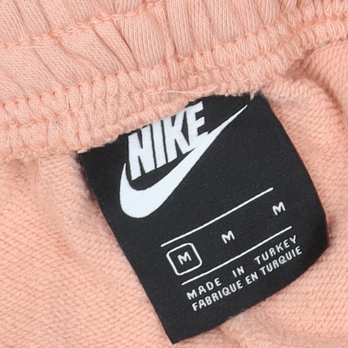 Nike Women Pink M Jogger Sweatpants Elastic Waist Logo