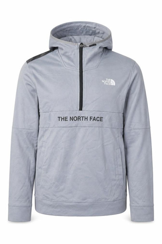 The North Face Men's Grey M 1/4 Zip Hooded Fleece Pullover