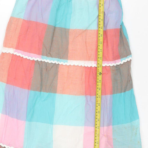 Lipsy London Women Multicoloured UK 8 Maxi Long Cotton Check Sundress