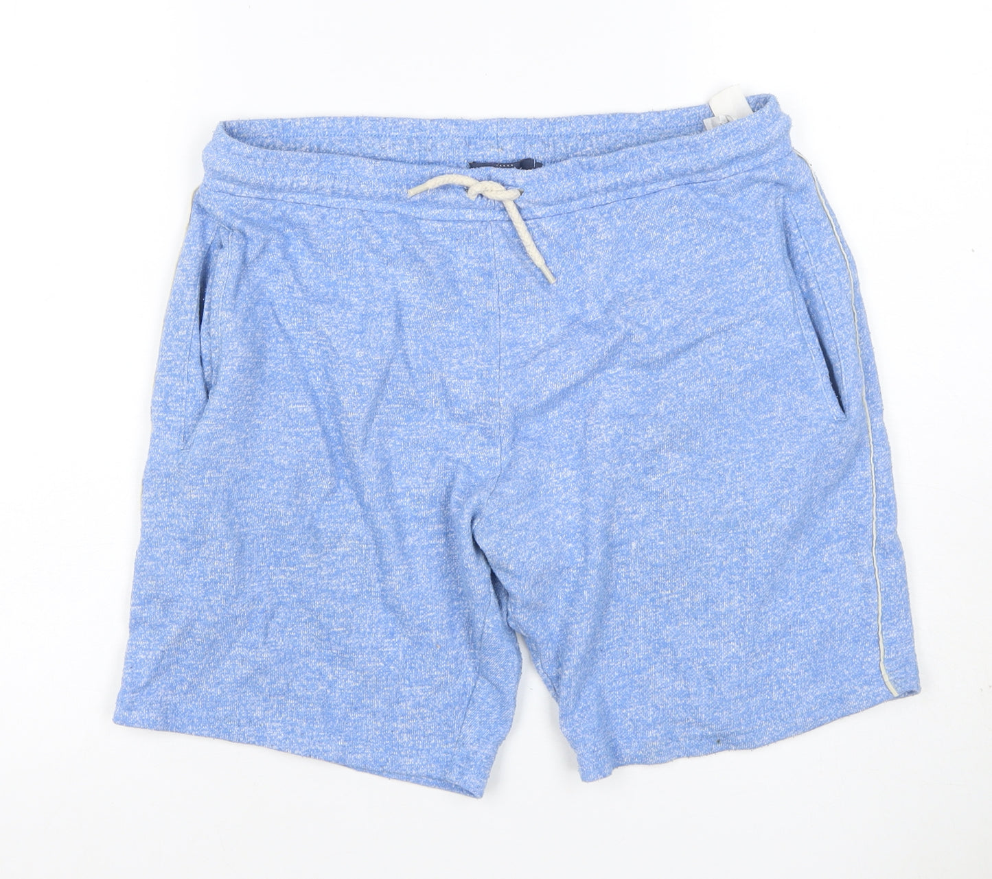 Topman Men’s Blue S Sweat Shorts Drawstring Cotton Pockets