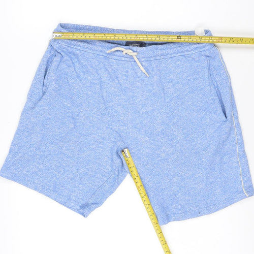 Topman Men’s Blue S Sweat Shorts Drawstring Cotton Pockets