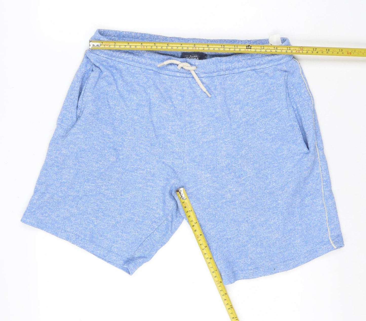 Topman Men’s Blue S Sweat Shorts Drawstring Cotton Pockets