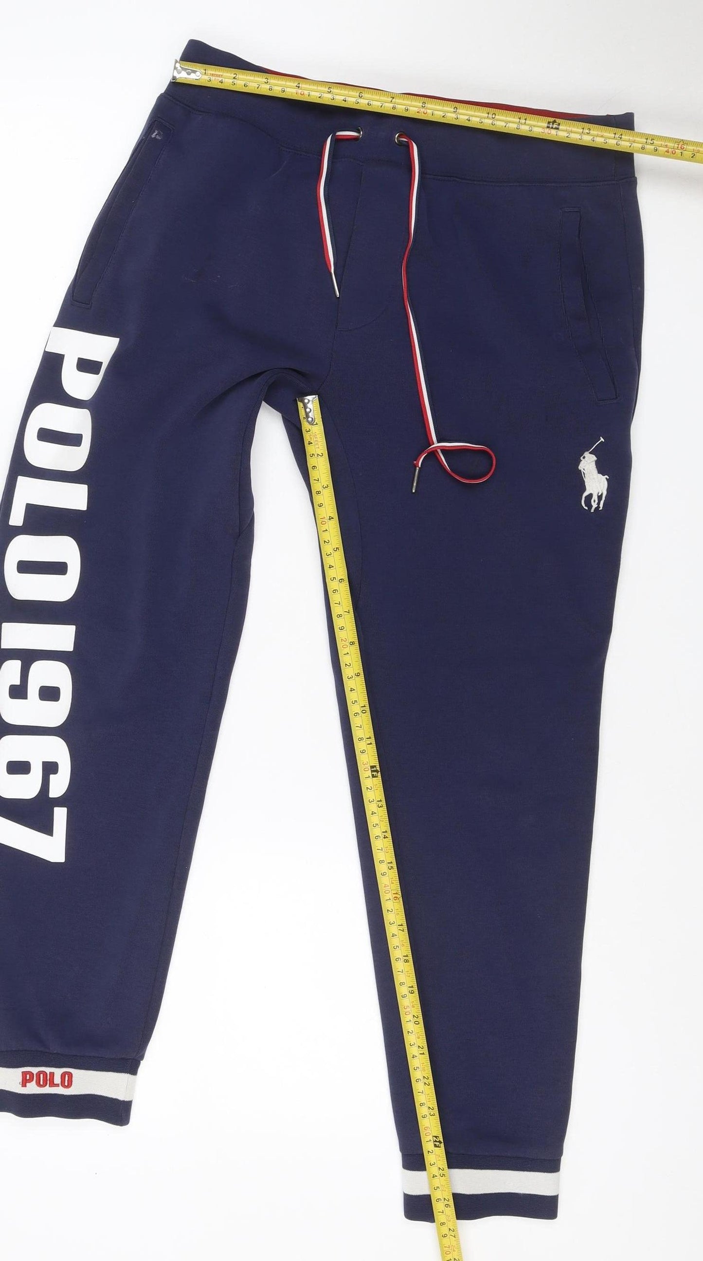 Polo Ralph Lauren Men’s Blue S Jogger Track Pants Logo Drawstring