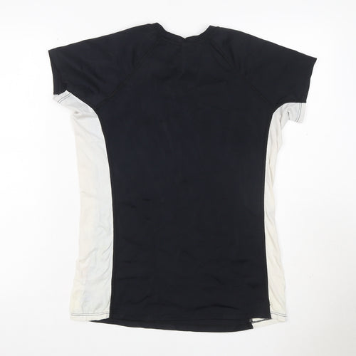 Hurley Women’s Black White UK 16 Athletic Logo T-Shirt Gym Top