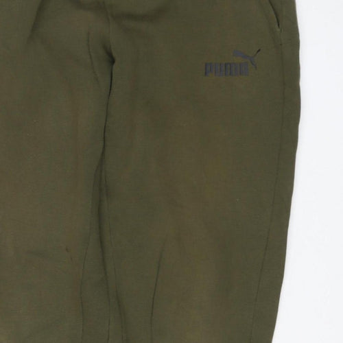 Puma Men’s Green M Fleece Lined Tapered Jogger Track Pants