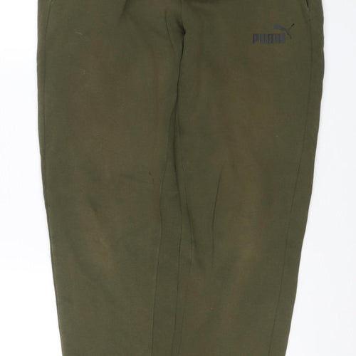 Puma Men’s Green M Fleece Lined Tapered Jogger Track Pants