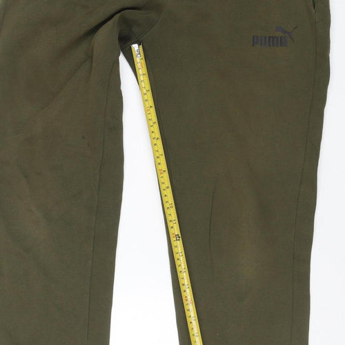 Puma Men’s Green M Fleece Lined Tapered Jogger Track Pants