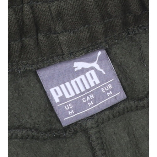 Puma Men’s Green M Fleece Lined Tapered Jogger Track Pants