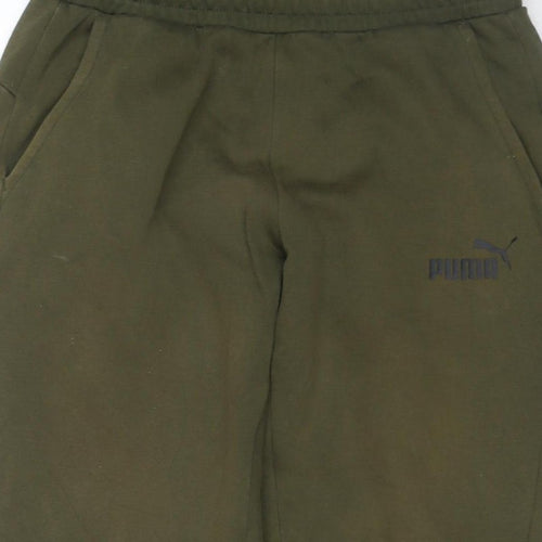 Puma Men’s Green M Fleece Lined Tapered Jogger Track Pants