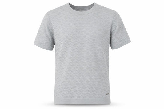 Marks & Spencer Men's Grey M Mercerised Cotton Rich Textured Knit T-Shirt