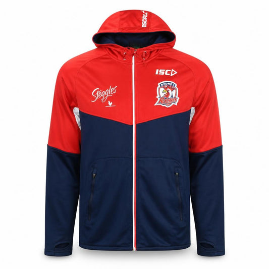 ISC Men’s M Red Navy Sydney Roosters NRL Full Zip Hooded Jacket
