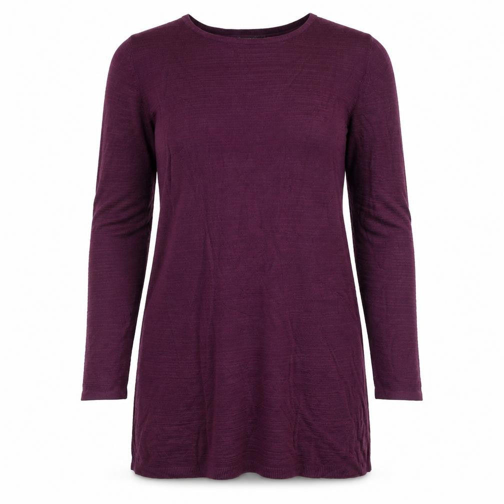 Bonmarché Women Purple M Knit Jumper Dress Pearl Shoulder Long Sleeve