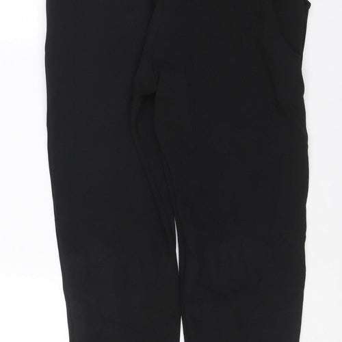 Misspap Women Black UK 8 Paperbag Tie Belt Straight Trousers