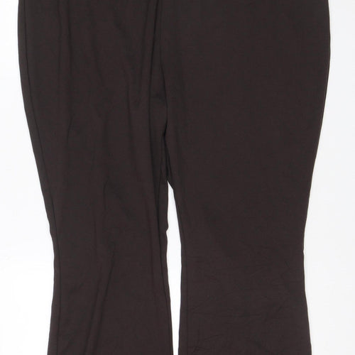 Damart Women’s Brown UK 26 Stretch Pull-On Wide-Leg Trousers