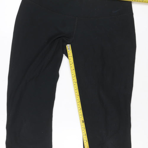 Nike Women Black L Dri-FIT Athletic Skinny Leggings Gym Running Yoga