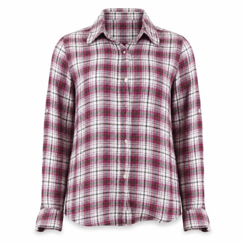 Peter Storm Women Pink Check Cotton Button-Up Shirt Size 12 Long Sleeve