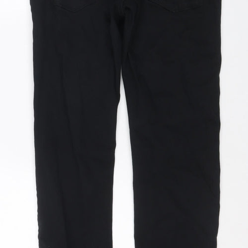 M&S Men’s Black 34 Cargo Trousers 33in Leg Stretch Zip Pockets