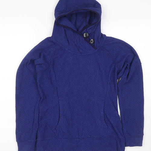 Berghaus Women Blue UK 8 Henley Hooded Fleece Pullover Hoodie