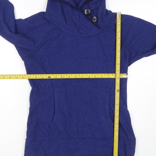 Berghaus Women Blue UK 8 Henley Hooded Fleece Pullover Hoodie