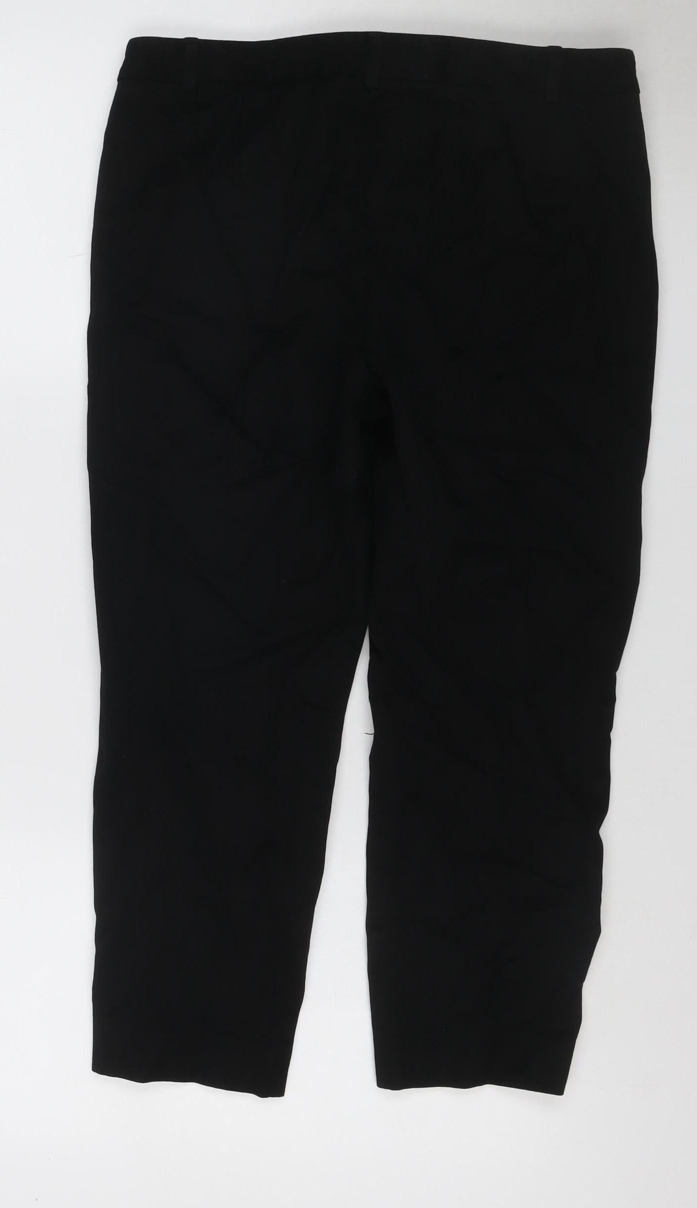 Marks and Spencer The Mia Women's Black Slim Trousers UK 14 Short