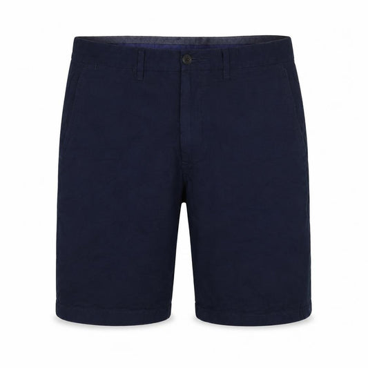 Marks and Spencer Men Blue 34in Cotton Chino Shorts Flat Front