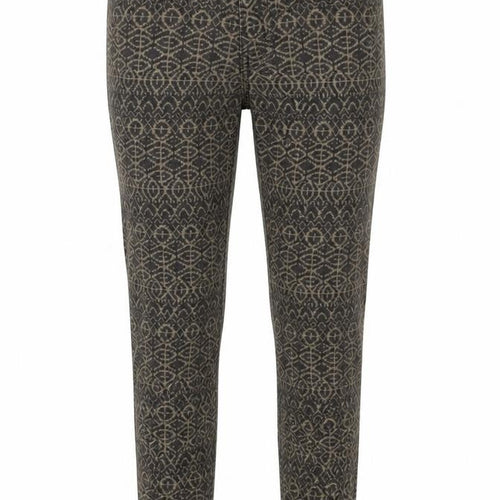 H&M Women’s Brown Aztec Geometric Skinny Stretch Jeans UK 10