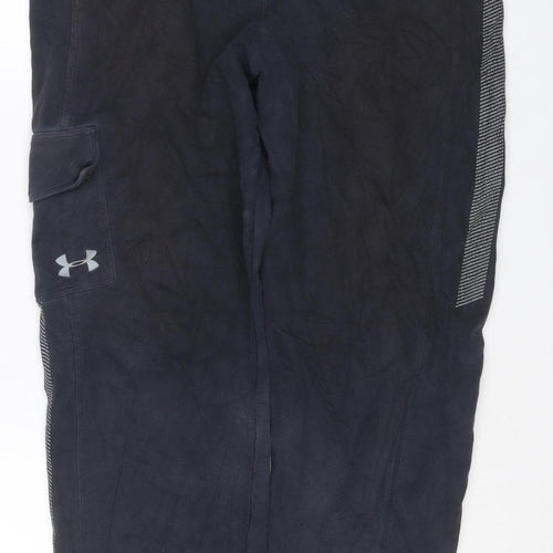 Under Armour Boys Black XL Loose Fit Jogger Track Pants Reflective