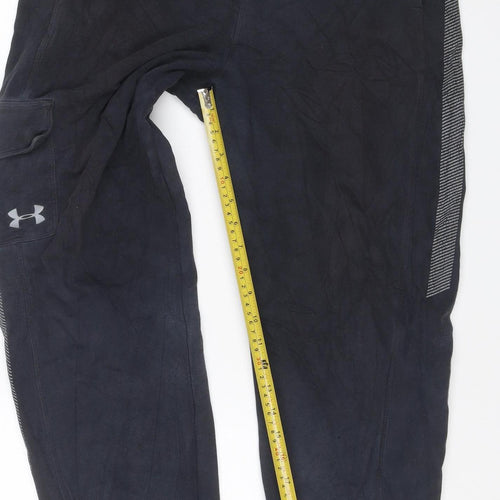 Under Armour Boys Black XL Loose Fit Jogger Track Pants Reflective