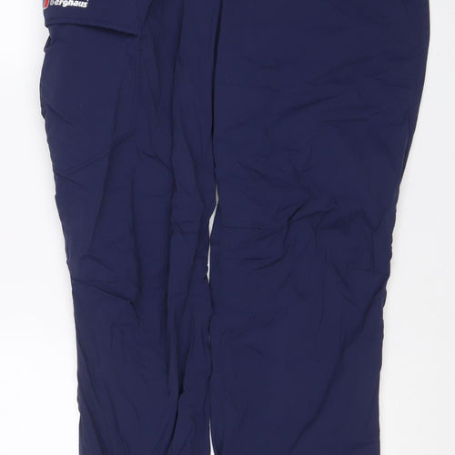 Berghaus Men's Blue L Snow Pants Elastic Waist Drawstring Ankle Outdoor