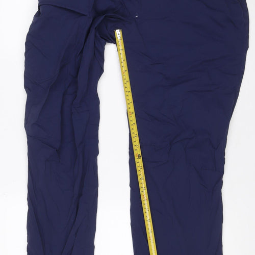 Berghaus Men's Blue L Snow Pants Elastic Waist Drawstring Ankle Outdoor