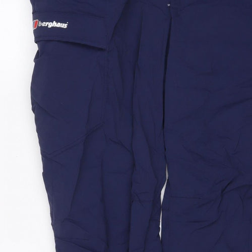 Berghaus Men's Blue L Snow Pants Elastic Waist Drawstring Ankle Outdoor