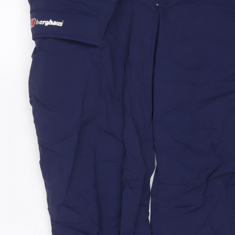 Berghaus Men's Blue L Snow Pants Elastic Waist Drawstring Ankle Outdoor