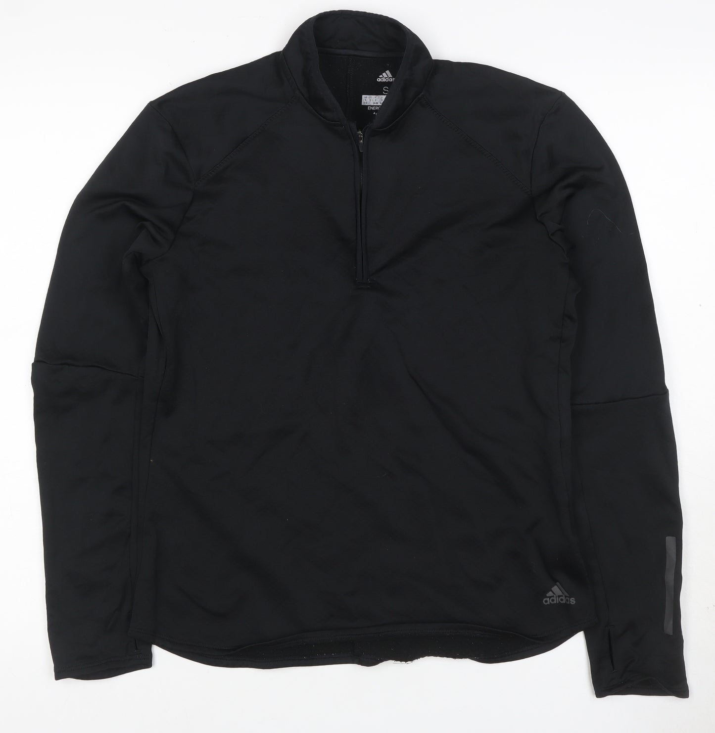 Adidas Unisex Black S Energy Run Climawarm 1/4 Zip Running Sweatshirt