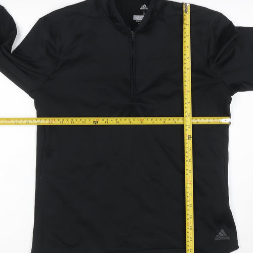 Adidas Unisex Black S Energy Run Climawarm 1/4 Zip Running Sweatshirt