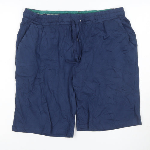 Cotton Traders Men’s Blue XL Drawstring Elastic Waist Casual Shorts