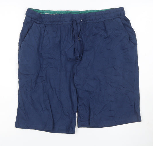 Cotton Traders Men’s Blue XL Drawstring Elastic Waist Casual Shorts
