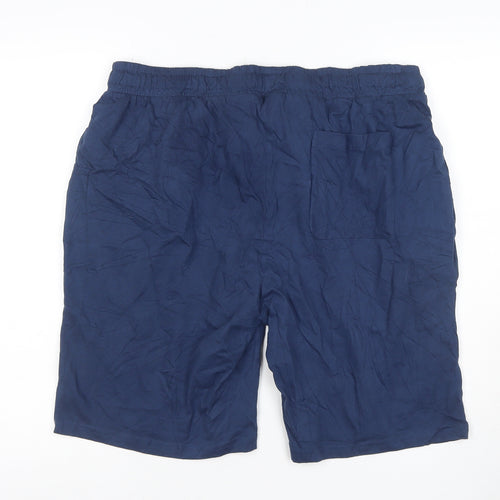 Cotton Traders Men’s Blue XL Drawstring Elastic Waist Casual Shorts