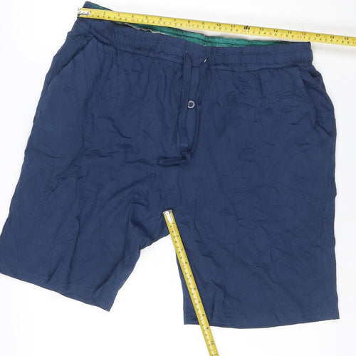 Cotton Traders Men’s Blue XL Drawstring Elastic Waist Casual Shorts