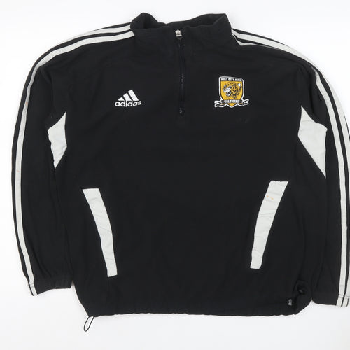 Adidas Men’s Black L Hull City AFC 1/4 Zip Football Sweatshirt