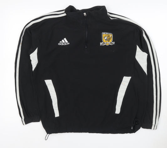 Adidas Men’s Black L Hull City AFC 1/4 Zip Football Sweatshirt